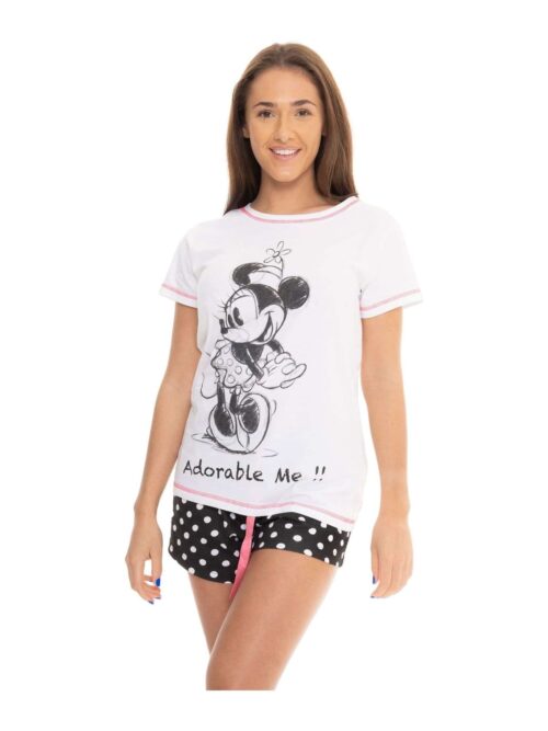 Character White Disney Minnie Mouse 100% Cotton Pyjamas