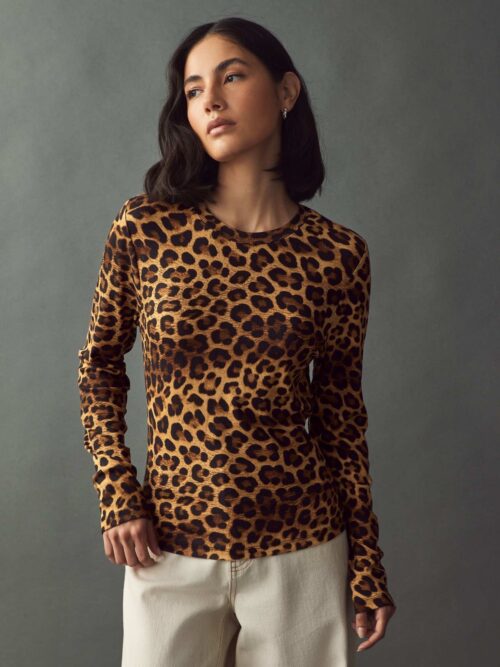 Soft Touch Ribbed Long Sleeve T-Shirt with TENCEL™ Lyocell