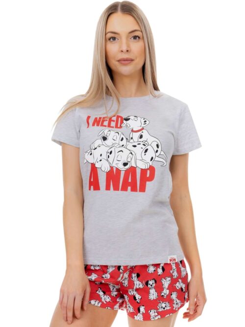 Character Grey Disney 101 Dalmatians Short 100% Cotton Pyjamas